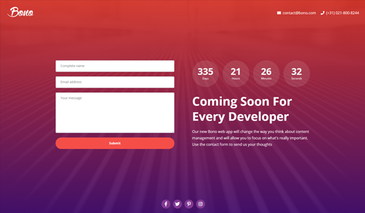 landing page version