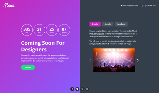 landing page version